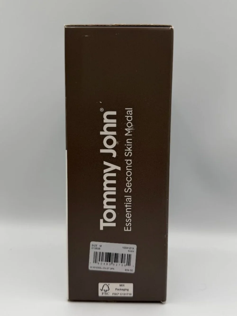 Tommy John Essential Second Skin Modal Crew Neck Undershirt 3-Pack Black M NWT